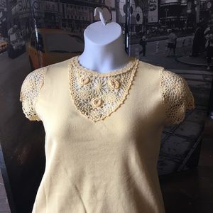 Vintage Knit yellow blouse
